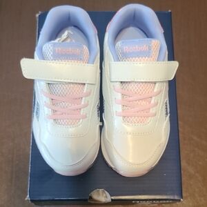 Reebok Kids' Cream and Pink Sneakers